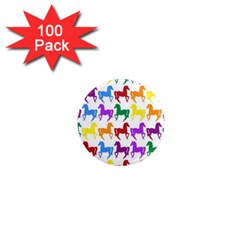 Colorful Horse Background Wallpaper 1  Mini Magnets (100 Pack)  by Amaryn4rt