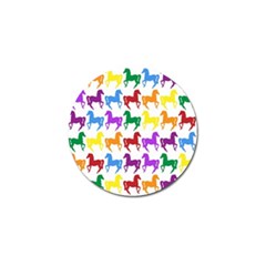 Colorful Horse Background Wallpaper Golf Ball Marker by Amaryn4rt