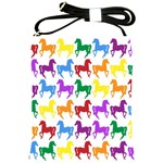 Colorful Horse Background Wallpaper Shoulder Sling Bags Front