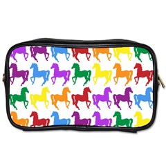 Colorful Horse Background Wallpaper Toiletries Bags 2-side by Amaryn4rt