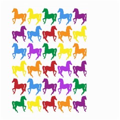 Colorful Horse Background Wallpaper Small Garden Flag (two Sides) by Amaryn4rt