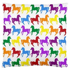 Colorful Horse Background Wallpaper Standard Flano Cushion Case (one Side) by Amaryn4rt