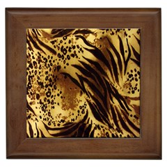 Stripes Tiger Pattern Safari Animal Print Framed Tiles