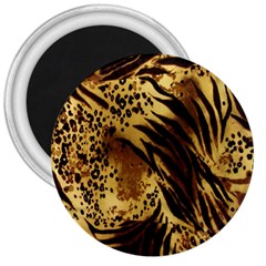 Stripes Tiger Pattern Safari Animal Print 3  Magnets