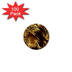 Stripes Tiger Pattern Safari Animal Print 1  Mini Buttons (100 Pack)  by Amaryn4rt