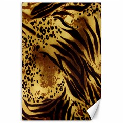 Stripes Tiger Pattern Safari Animal Print Canvas 24  X 36  by Amaryn4rt