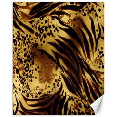 Stripes Tiger Pattern Safari Animal Print Canvas 11  X 14   by Amaryn4rt