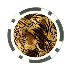 Stripes Tiger Pattern Safari Animal Print Poker Chip Card Guard by Amaryn4rt