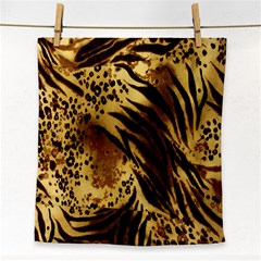 Stripes Tiger Pattern Safari Animal Print Face Towel by Amaryn4rt