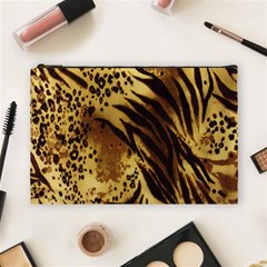 Stripes Tiger Pattern Safari Animal Print Cosmetic Bag (large)  by Amaryn4rt