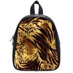 Stripes Tiger Pattern Safari Animal Print School Bags (Small)  Front