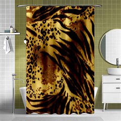 Stripes Tiger Pattern Safari Animal Print Shower Curtain 48  X 72  (small) 