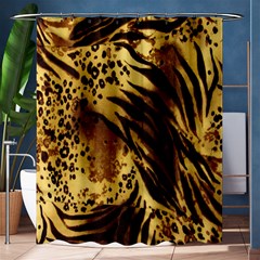 Stripes Tiger Pattern Safari Animal Print Shower Curtain 60  X 72  (medium)  by Amaryn4rt