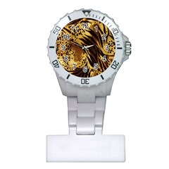 Stripes Tiger Pattern Safari Animal Print Plastic Nurses Watch by Amaryn4rt