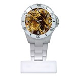 Stripes Tiger Pattern Safari Animal Print Plastic Nurses Watch Front