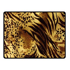 Stripes Tiger Pattern Safari Animal Print Double Sided Fleece Blanket (small)  by Amaryn4rt