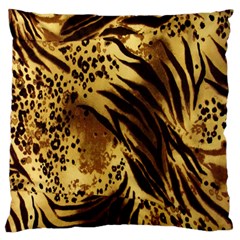 Stripes Tiger Pattern Safari Animal Print Large Flano Cushion Case (two Sides) by Amaryn4rt