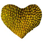 Jack Shell Jack Fruit Close Large 19  Premium Heart Shape Cushions Front