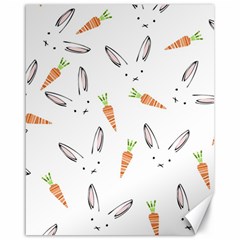 Rabbit Carrot Pattern Weft Step Canvas 16  X 20   by Amaryn4rt