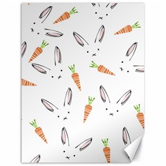 Rabbit Carrot Pattern Weft Step Canvas 18  X 24   by Amaryn4rt