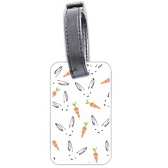 Rabbit Carrot Pattern Weft Step Luggage Tags (one Side)  by Amaryn4rt