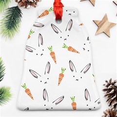 Rabbit Carrot Pattern Weft Step Ornament (bell) by Amaryn4rt