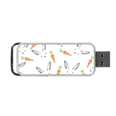 Rabbit Carrot Pattern Weft Step Portable Usb Flash (one Side) by Amaryn4rt