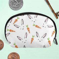 Rabbit Carrot Pattern Weft Step Accessory Pouches (large)  by Amaryn4rt