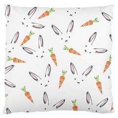 Rabbit Carrot Pattern Weft Step Large Flano Cushion Case (one Side) by Amaryn4rt