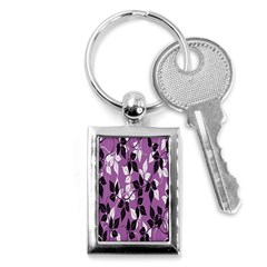 Floral Pattern Background Key Chains (rectangle)  by Amaryn4rt