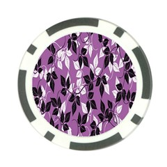 Floral Pattern Background Poker Chip Card Guard by Amaryn4rt