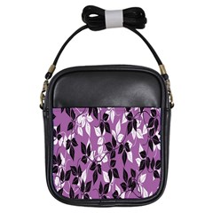 Floral Pattern Background Girls Sling Bags by Amaryn4rt