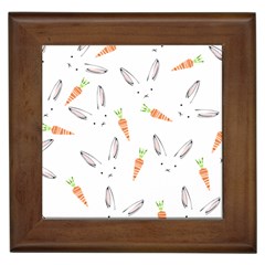 Rabbit Carrot Pattern Weft Step Framed Tiles by Amaryn4rt