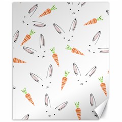 Rabbit Carrot Pattern Weft Step Canvas 16  X 20   by Amaryn4rt