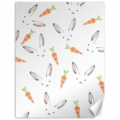 Rabbit Carrot Pattern Weft Step Canvas 18  X 24   by Amaryn4rt