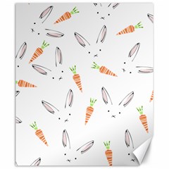 Rabbit Carrot Pattern Weft Step Canvas 20  X 24   by Amaryn4rt