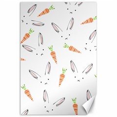 Rabbit Carrot Pattern Weft Step Canvas 20  X 30   by Amaryn4rt