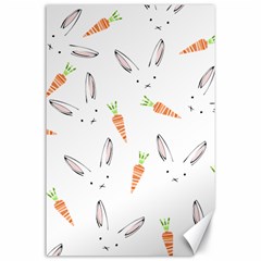 Rabbit Carrot Pattern Weft Step Canvas 24  X 36  by Amaryn4rt