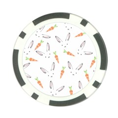 Rabbit Carrot Pattern Weft Step Poker Chip Card Guard (10 Pack) by Amaryn4rt