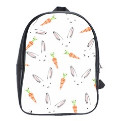 Rabbit Carrot Pattern Weft Step School Bags(large)  by Amaryn4rt