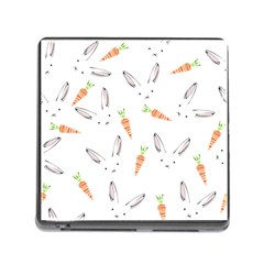 Rabbit Carrot Pattern Weft Step Memory Card Reader (square) by Amaryn4rt