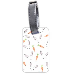 Rabbit Carrot Pattern Weft Step Luggage Tags (one Side)  by Amaryn4rt