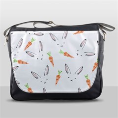 Rabbit Carrot Pattern Weft Step Messenger Bags by Amaryn4rt