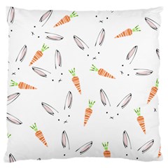 Rabbit Carrot Pattern Weft Step Large Flano Cushion Case (two Sides) by Amaryn4rt