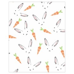 Rabbit Carrot Pattern Weft Step Drawstring Bag (small) by Amaryn4rt