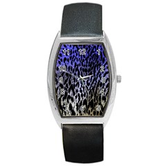 Fabric Animal Motifs Barrel Style Metal Watch by Amaryn4rt