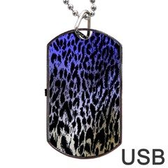 Fabric Animal Motifs Dog Tag Usb Flash (two Sides) by Amaryn4rt