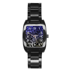 Fabric Animal Motifs Stainless Steel Barrel Watch