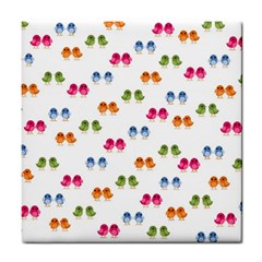 Pattern Birds Cute Design Nature Tile Coasters