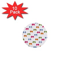 Pattern Birds Cute Design Nature 1  Mini Buttons (10 Pack) 